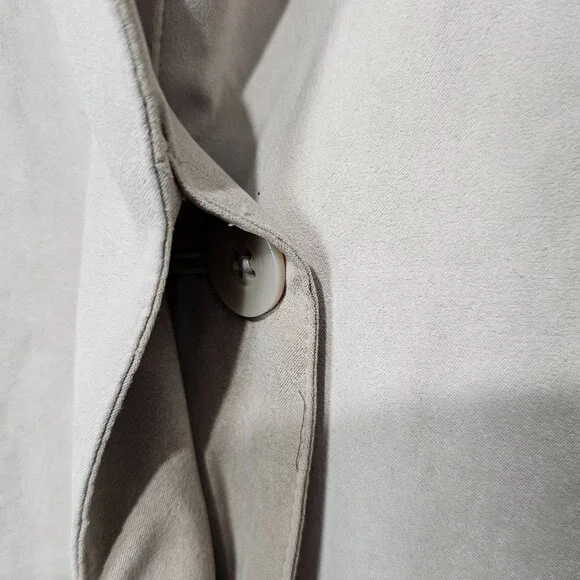 London Fog New Sueded Microfiber Vintage Water Resistant Tan Trench Coat